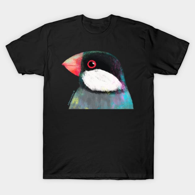 Java Sparrow Bird T-Shirt by julianamotzko